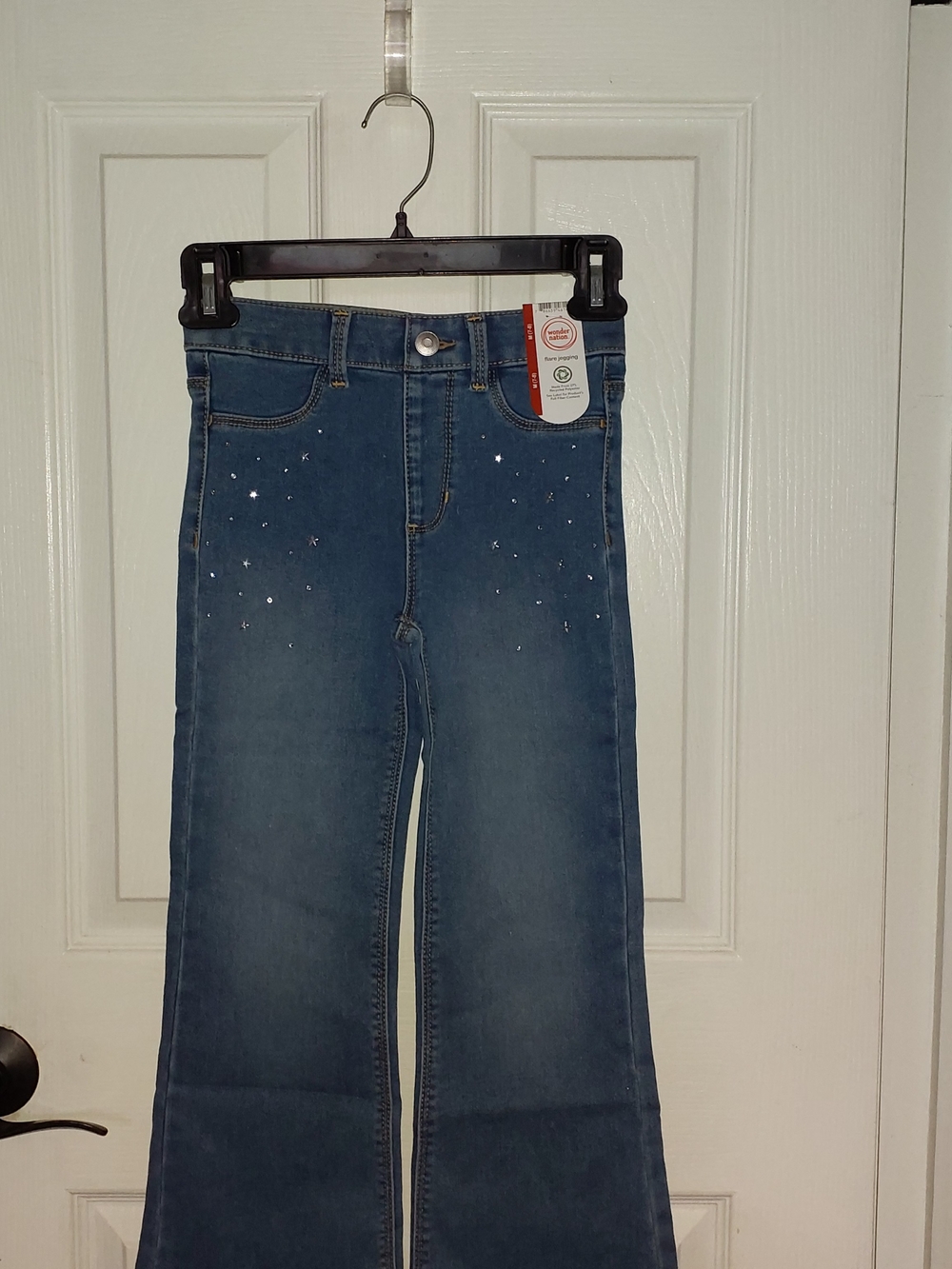 Wonder Nation Blue Flare Jeans with Rhinestone Accents M(7/8)